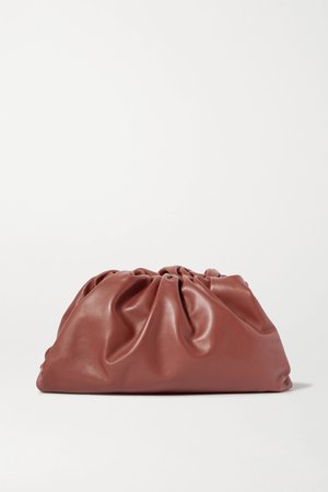 Brown The Pouch large gathered leather clutch | Bottega Veneta | NET-A-PORTER