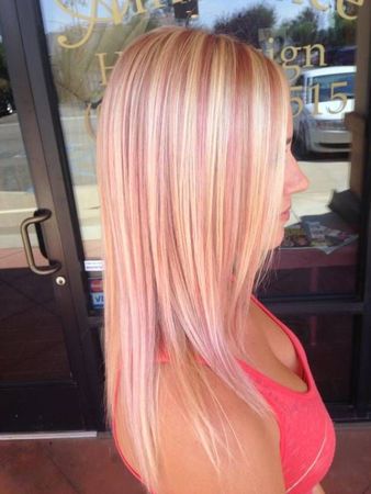 83 Pink Hairstyles and Pink Coloring Product Review Guide | Pink hair highlights, Blonde hair with pink highlights, Pink blonde hair