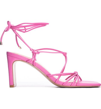 Pink Chinese Laundry Yita Smooth Ankle Tie Sandal | Nordstrom