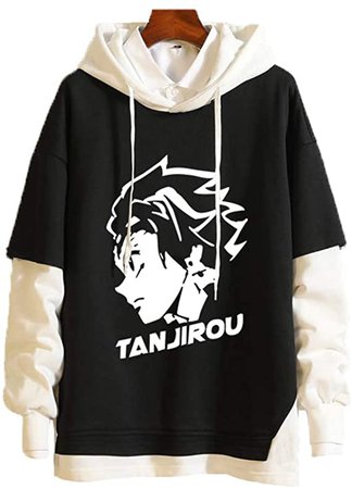 Amazon.com: Meelanz Novelty Hoodie Japanese Anime Pullover Sweatshirt Long Sleeve Black Hooded for Men Women (Style1,S): Clothing