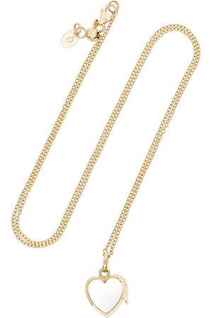 Loquet | 14-karat gold glass necklace | NET-A-PORTER.COM