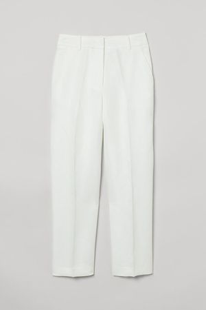 Cigarette trousers - White - Ladies | H&M
