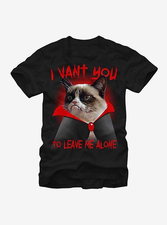 Grumpy Cat Halloween Dracula Vampire T-Shirt