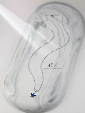 Cubic Zirconia Flower Charm Necklace | SHEIN USA