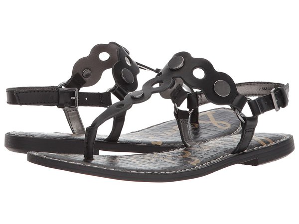 Sam Edelman - Gilly (Black Vaquero Saddle Leather) Women's Sandals