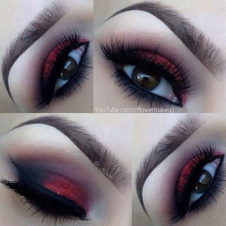 black and red eyeshadow - Google Search