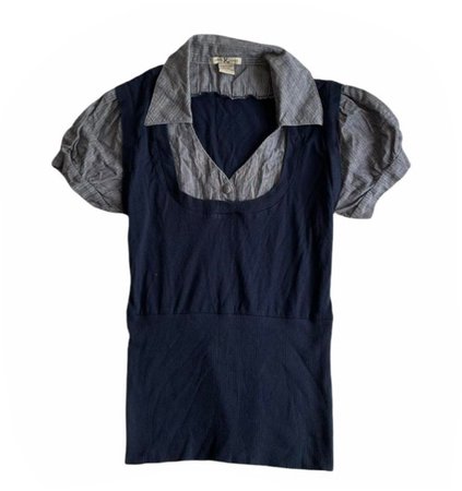 navy layered vest top
