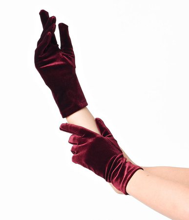Sure Fit Wine Classic Velvet Gloves – Unique Vintage