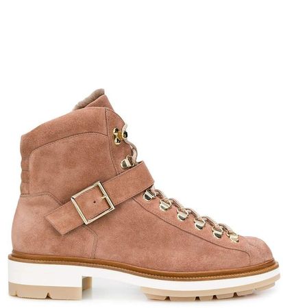 suede hiker-style boots