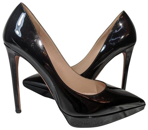 *clipped by @luci-her* Valentino Black Patent Heels. Platforms Size US 8.5 Regular (M, B) - Tradesy