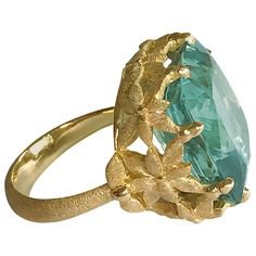 Dalben Aquamarine Gold Cocktail Ring