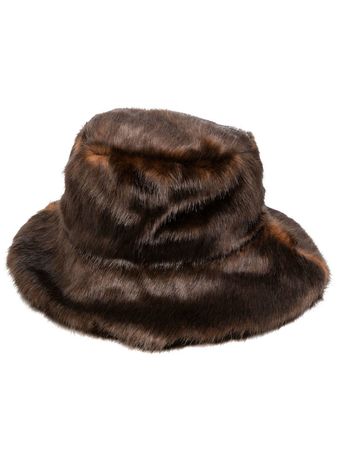 STAND STUDIO faux-fur Bucket Hat - Farfetch