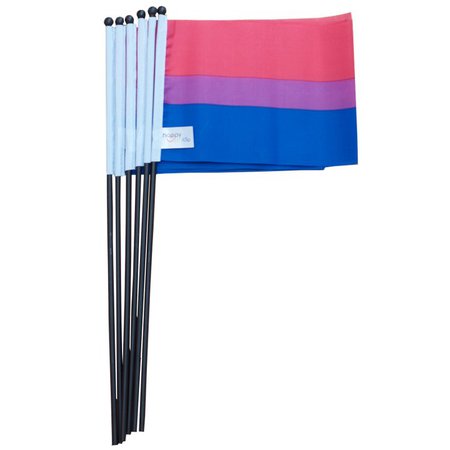 Bisexuel flag on a stick 21 x 14cm (buy more pay less) - Top level - House of Nord