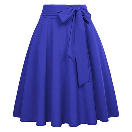 TANGNADE Fashion Ladys Womens High Waist A-Line Skirt Bandage Design Flared Midi Skirt - Walmart.com