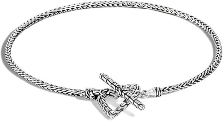 Classic Chain Adwoa Sterling Silver Heart Toggle Bracelet