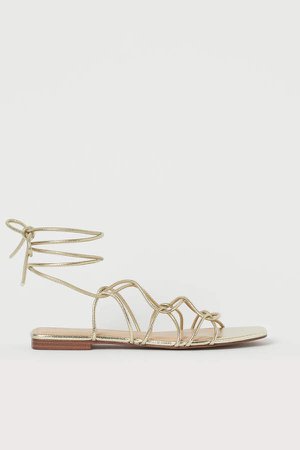 Strappy Sandals - Gold