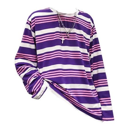 purple striped Long sleeve