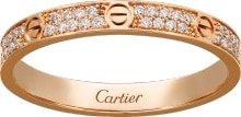 CRB4218100 - LOVE ring, SM - Pink gold, diamonds - Cartier