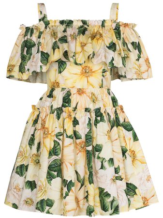Dolce & Gabbana платье мини с открытыми плечами и цветочным принтом - купить в интернет магазине в Москве | Цены, Фото.