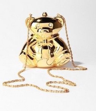 Moschino Gold Teddy Bear Bag