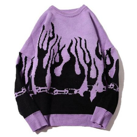 purple flame shirt