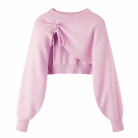 pink cropped sweatshirt