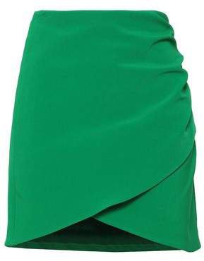 Wrap-effect Stretch-crepe Mini Skirt