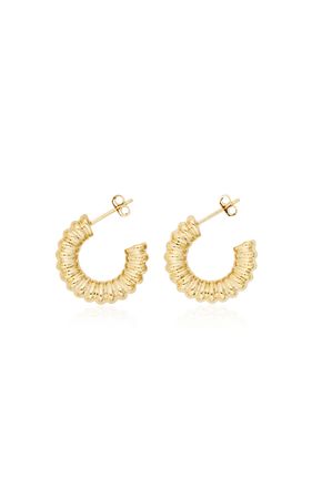 Bubble Hoop 18k Gold-Plated Earrings By Ragbag Studio | Moda Operandi
