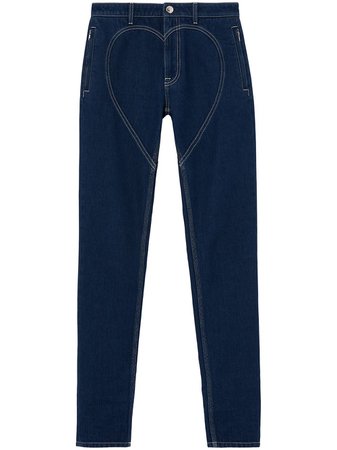 Burberry skinny-jeans Med Hög Midja Och Hjärtmotiv - Farfetch