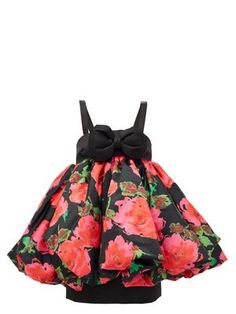 Richard Quinn - Puffed floral-print satin mini dress