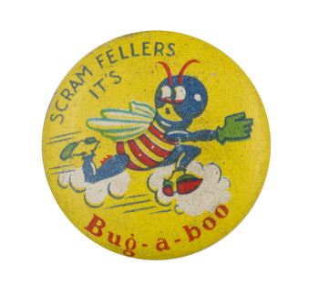 Bug-a-Boo Super Insect Spray 40s pin | Busy Beaver Button Museum