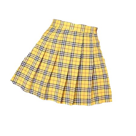 Plaid yellow skirt