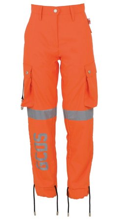 neon orange cargo pants