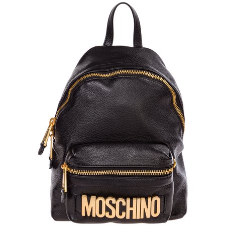 Moschino Leather Rucksack Backpack Travel
