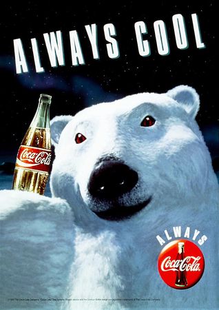 Coca-Cola Polar Bear Advertisment Poster Print | eBay
