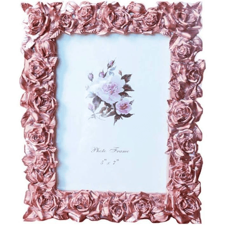 Pink rose picture frame