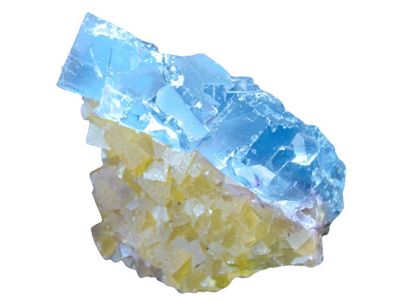 Blue and yellow Fluorite