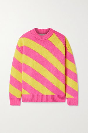 Pink Oversized striped wool sweater | Meryll Rogge | NET-A-PORTER