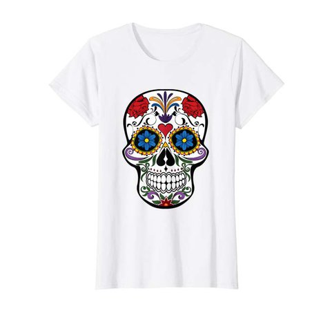 Amazon.com: Womens Skull Flowers Desert Graphic Tee Stylish Top T-Shirt: Clothing