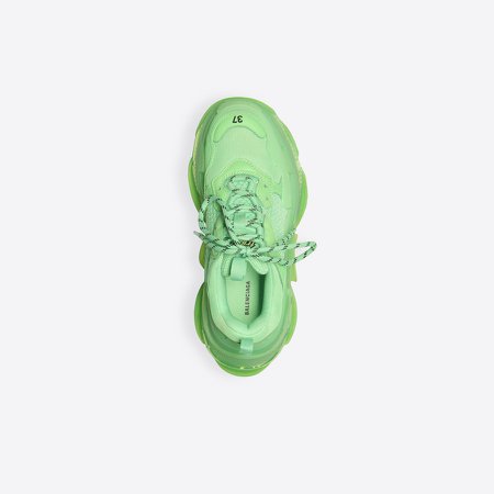 Triple S Clear Sole Sneaker NEON GREEN for Women | Balenciaga