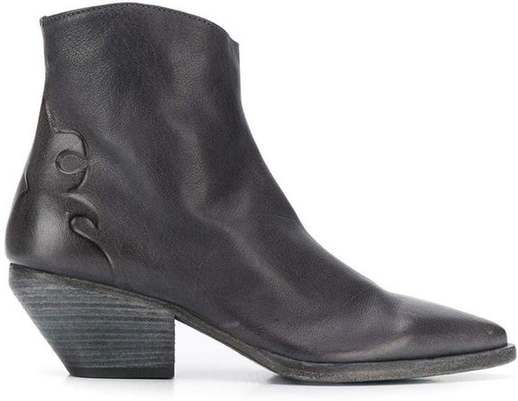 embossed detail ankle boots