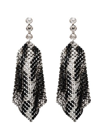 Isabel Marant Draped Crystal-Embellished Earrings BL098420P039B Metallic | Farfetch