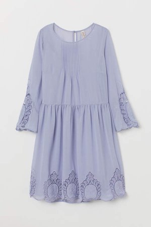 Dress with Lace - Blue