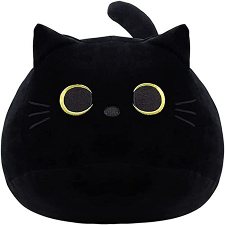 Amazon.com: Black Cat Plush Toy 16'' Black Cat Pillow,Soft Plush Doll Cat Plushie Cat Pillow,Stuffed Animal Soft Plush Pillow Baby Plush Toys Cat Shape Design Sofa Pillow Decoration Doll (B) : Toys & Games