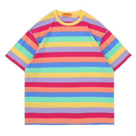Pastel Oversized Stripe T-Shirt | BOOGZEL APPAREL – Boogzel Apparel