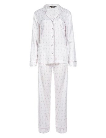 Product Brand:Rosie for Autograph Revere Collar Satin Floral Pajamas