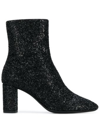 Saint Laurent Lou Glitter Sprinkled Ankle Boots Aw18 | Farfetch.Com