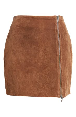 Zip Suede Miniskirt | Nordstrom