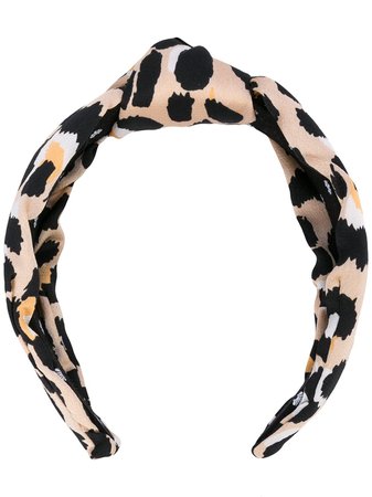 Lele Sadoughi leopard print headband £71 - Buy Online - Mobile Friendly, Fast Delivery