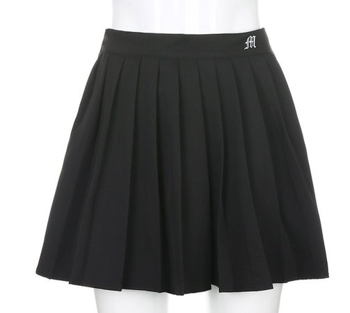 Sosana Lettering Pleated A-Line Mini Skirt | YesStyle